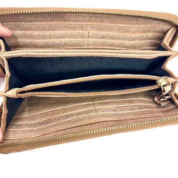 2 Vintage Wallets black leather full zip Cole Hann Gold Shimmer &EPoi Yellow (71 - Picture 8 of 11